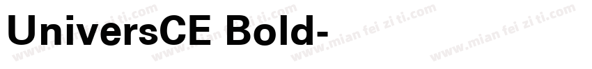UniversCE Bold字体转换